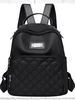 NWOT! Backpack Lightweight Midsize Nylon Pack w/Quilted Accents & Bottle Pocket